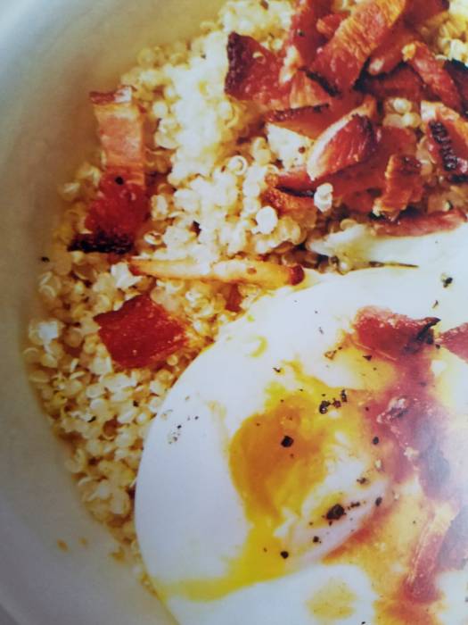 Quinoa with Bacons and Eggs